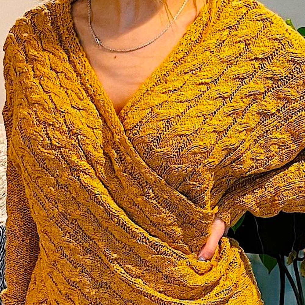 Mustard sweater with great details